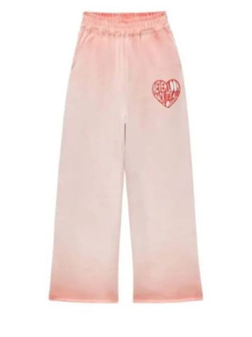 Garment Dyed Cotton Track Pants Pink - MSGM - BALAAN 1