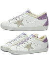 Superstar Glitter Tap Shearing Low Top Sneakers Purple White - GOLDEN GOOSE - BALAAN 2