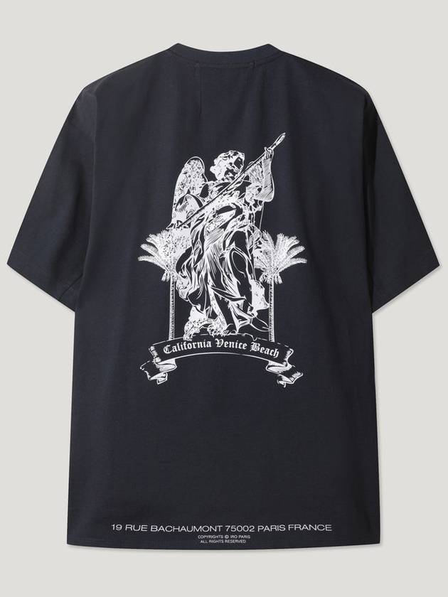 PALMTREE GRAPHIC SEMI OVER COTTON T SHIRT - IRO - BALAAN 15