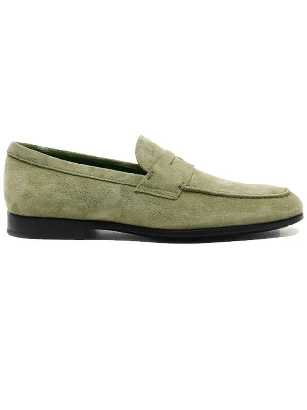 Men's Suede Penny Loafers Green - TOD'S - BALAAN 3