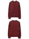 Wappen Patch Pocket Sweatshirt Burgundy - STONE ISLAND - BALAAN 6