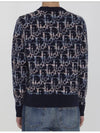 Oblique Jacquard Wool Knit Top Navy - DIOR - BALAAN 5