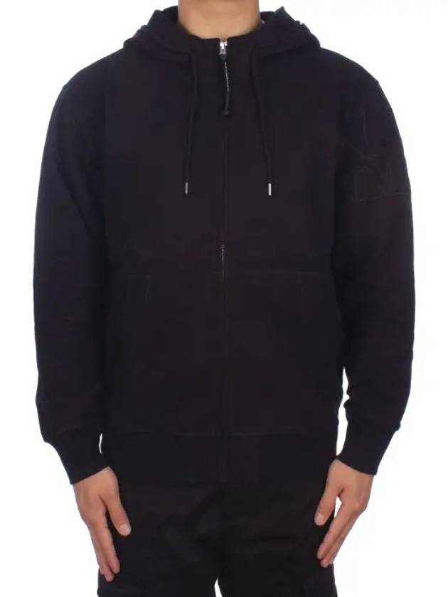 Embroidery Logo Hooded Jacket Black - CP COMPANY - BALAAN 4