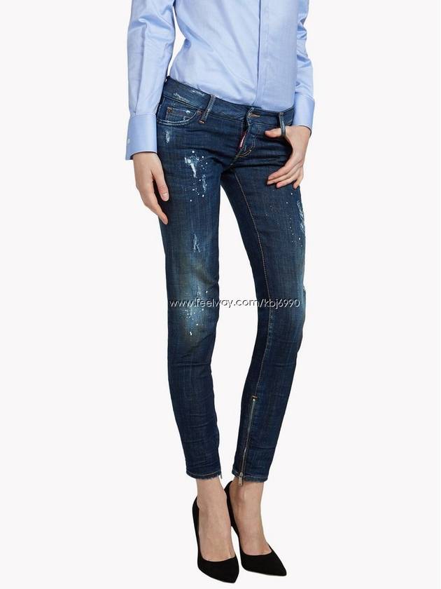 Women's New Knock Washing Skinny Fit Jeans 75LA0671 - DSQUARED2 - BALAAN 9