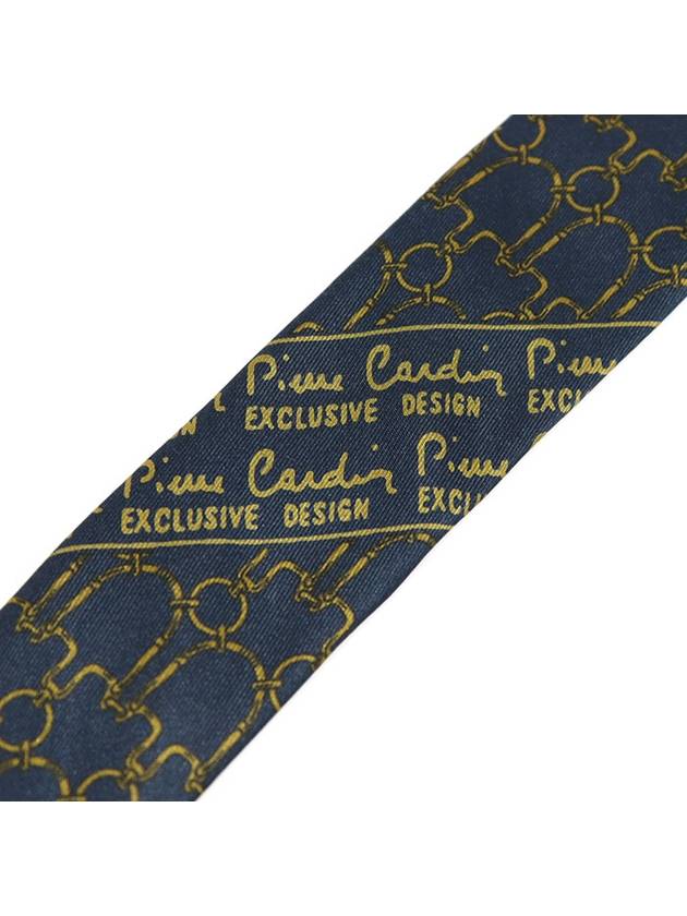 Pierre Cardin 100 silk navy pattern tie - ETC - BALAAN 5