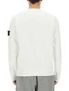 Wappen Patch Garment Dyed Sweatshirt White - STONE ISLAND - BALAAN 4