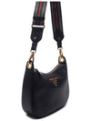 Vitello Penix Small Hobo Shoulder Bag Black - PRADA - BALAAN 4