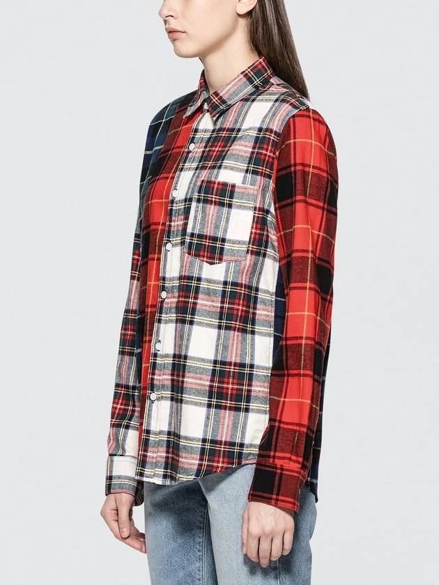 Flannel Tartan Long Sleeve Shirt - STUSSY - BALAAN 3