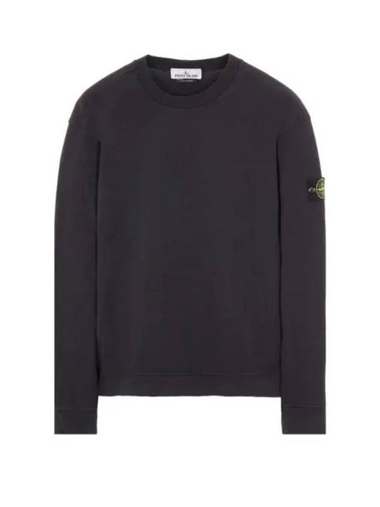 Men's Wappen Patch Crew Neck Sweatshirt Black - STONE ISLAND - BALAAN 2