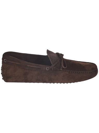 Men's Gommino Suede Driving Shoes Brown - TOD'S - BALAAN 1