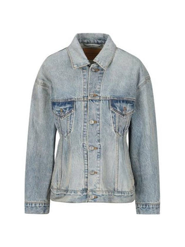 Hourglass Denim Jacket Light Blue - BALENCIAGA - BALAAN 1