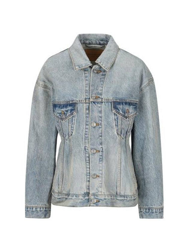 Hourglass Denim Jacket Light Blue - BALENCIAGA - BALAAN 1