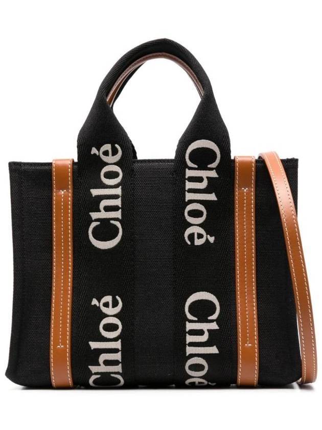 Woody Logo Small Tote Bag Black - CHLOE - BALAAN 1