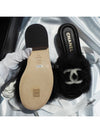 shirring lambskin mule sandals black - CHANEL - BALAAN.