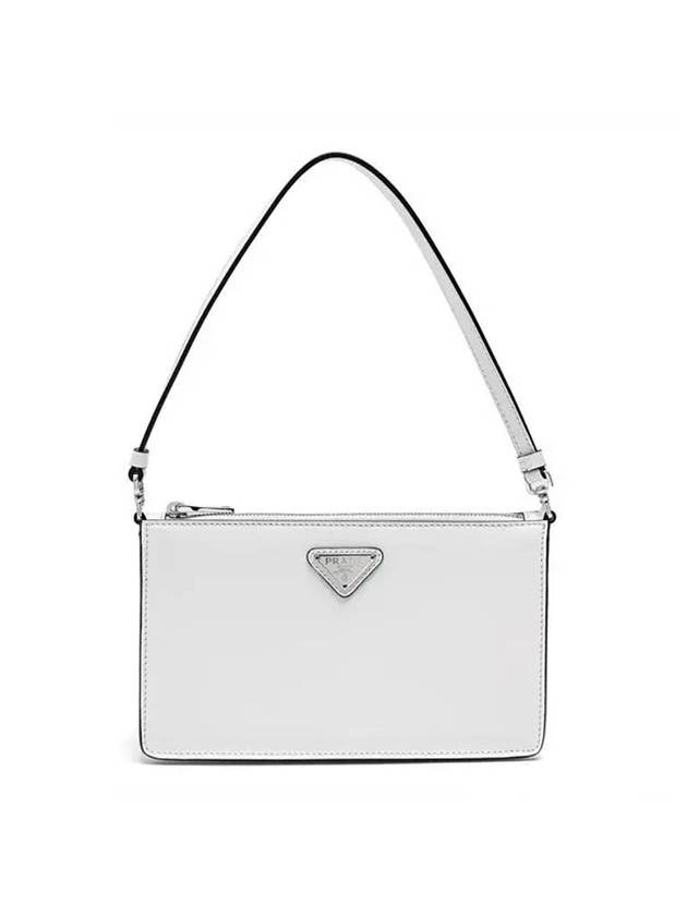 Brushed Leather Mini Bag White - PRADA - BALAAN 1