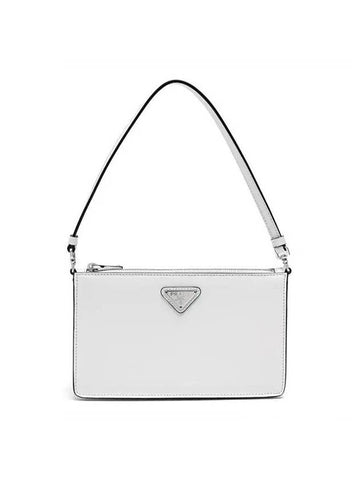 Brushed Leather Mini Bag White - PRADA - BALAAN 1