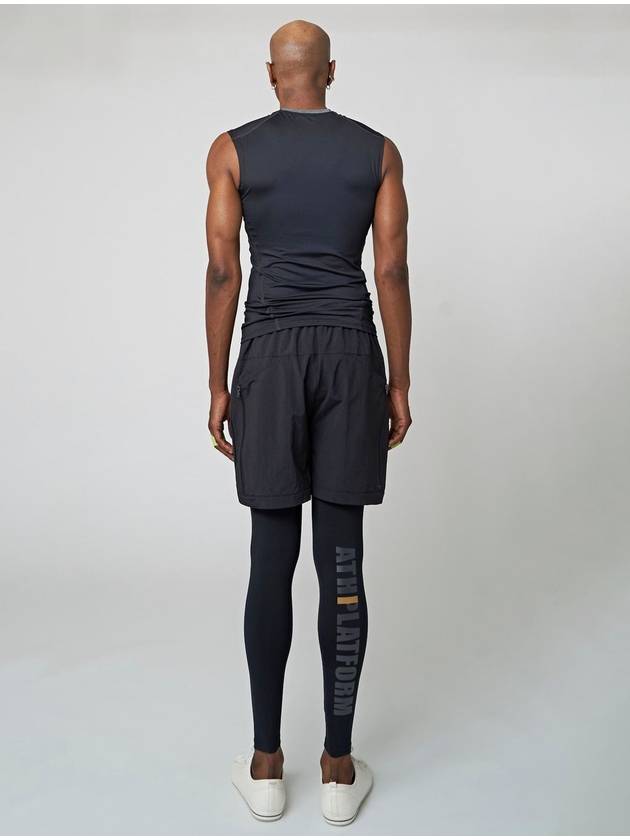 Zipper Utility Shorts Black - ATHPLATFORM - BALAAN 6