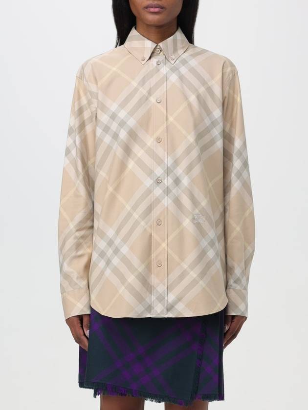 Vintage Check Cotton Long Sleeve Shirt Beige - BURBERRY - BALAAN 2