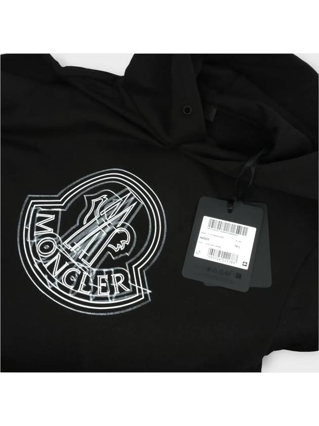 Logo Motif Hoodie Black - MONCLER - BALAAN 6