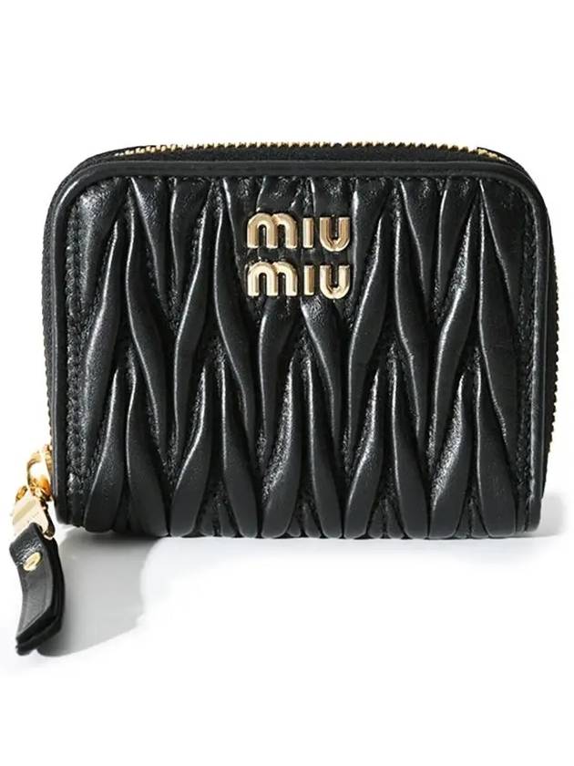 Matelasse Nappa Leather Coin Wallet Black - MIU MIU - BALAAN 2