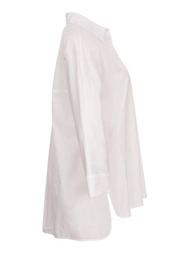 Delfina Crop Sleeve Cotton Shirt White - MAX MARA - BALAAN 6