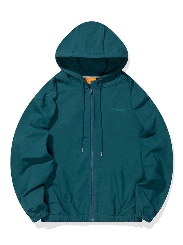 Drop Shoulder Zip Up Hoodie Deep Green - BATTRACT - BALAAN 1