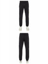 Men's Wappen Patch Slim Cargo Straight Pants Black - STONE ISLAND - BALAAN 5