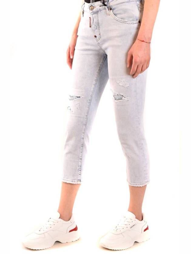 Women's Crop Cool Girl Jeans Light Blue - DSQUARED2 - BALAAN 3