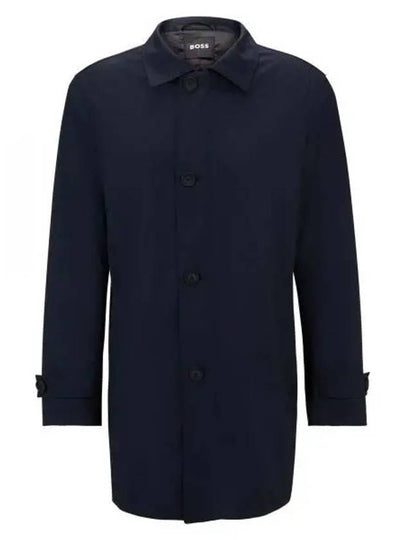 Waterproof Wool Blend Single Coat Blue - HUGO BOSS - BALAAN 2