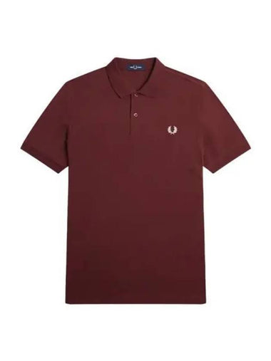 Fred Perry Plain Short Sleeve T Shirt Oxblood - FRED PERRY - BALAAN 1