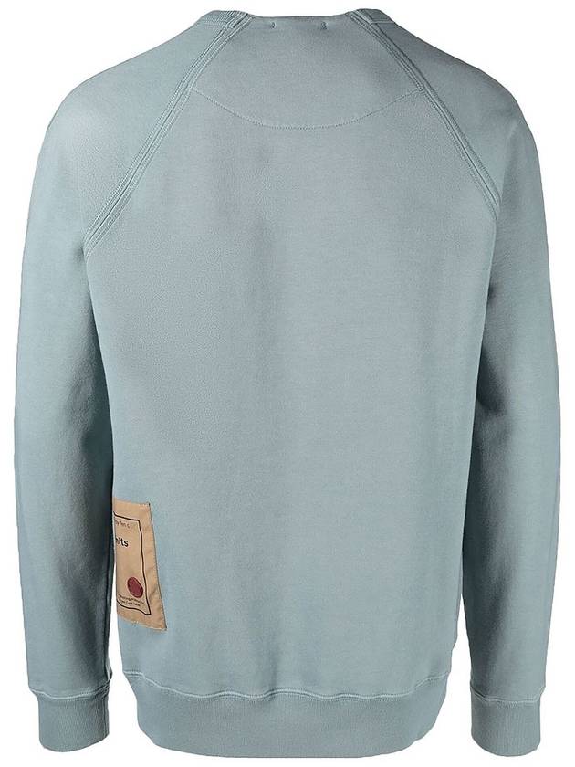 Men's Logo Patch Cotton Sweatshirt Blue Gey - TEN C - BALAAN 3