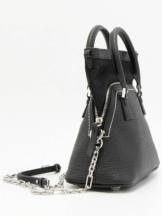 5AC Classique Micro Tote Bag Black - MAISON MARGIELA - BALAAN 4