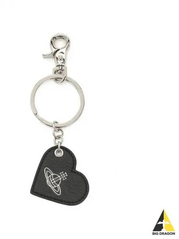 Women s Smooth Leather Heart Keyring Black 82030047 L001S - VIVIENNE WESTWOOD - BALAAN 1