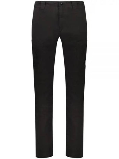 Stretch Sateen Ergonomic Lens Cargo Straight Pants Black - CP COMPANY - BALAAN 2