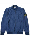 Wappen Skin Touch Nylon Bomber Zip-up Jacket Blue - STONE ISLAND - BALAAN 1