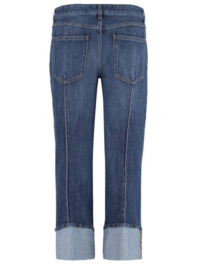 Curved Shape Denim Jeans Mid Blue - BOTTEGA VENETA - BALAAN 3