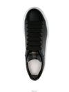 Oversized Leather Low Top Sneakers Black - ALEXANDER MCQUEEN - BALAAN 4