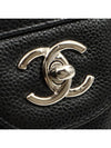 Black Caviar Silver Chain Classic Jumbo Large Shoulder Bag No 23 - CHANEL - BALAAN 6