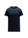 Arm Logo Round Short Sleeve T-Shirt Night Blue - MONCLER - BALAAN 2