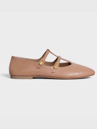 Les Double Strap Lambskin Ballerinas Pink - CELINE - BALAAN 2