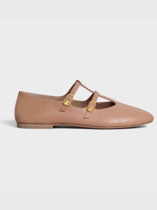 Les Double Strap Lambskin Ballerinas Pink - CELINE - BALAAN 2