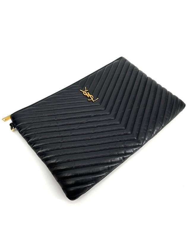 Matelasse gold strap clutch large 440222 - SAINT LAURENT - BALAAN 8