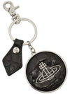 ORB Logo Charm Crocodile Skin Metal Key Ring Black - VIVIENNE WESTWOOD - BALAAN 2