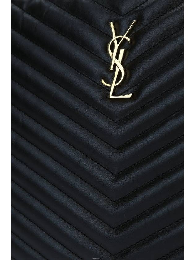 Gold Monogram Matelasse Clutch Bag Black - SAINT LAURENT - BALAAN 6