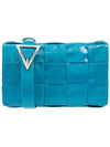 Small Cassette Cross Bag Blue - BOTTEGA VENETA - BALAAN.