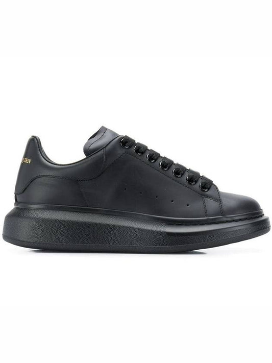 Chunky Sole Leather Low Top Sneakers Black - ALEXANDER MCQUEEN - BALAAN.