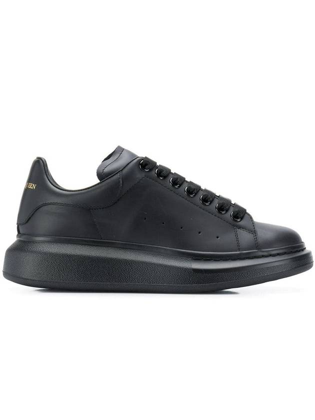 Chunky Sole Leather Low Top Sneakers Black - ALEXANDER MCQUEEN - BALAAN 1