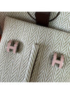 Women s Mini Pop Ache Earrings Light Pink Silver - HERMES - BALAAN 1