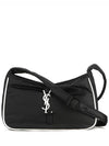 5 A 7 Regenerated Nylon Shoulder Bag White Black - SAINT LAURENT - BALAAN 2