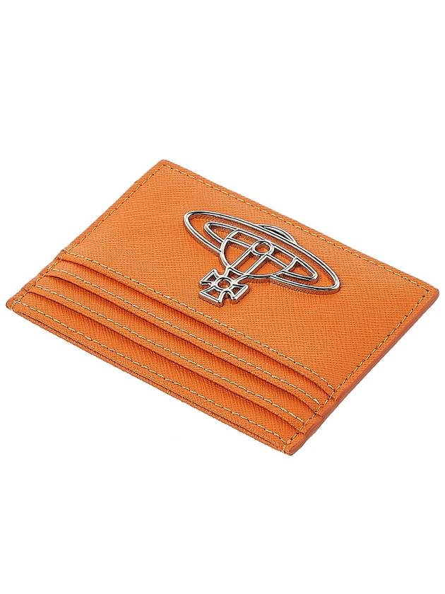 Saffiano Thin Line Card Wallet Orange - VIVIENNE WESTWOOD - BALAAN 5